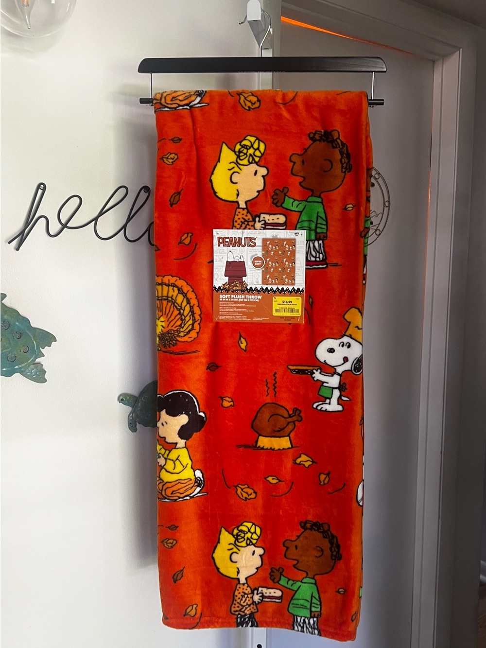 NEW Peanuts Snoopy Fall Thanksgiving Throw Blanket 50”x70”